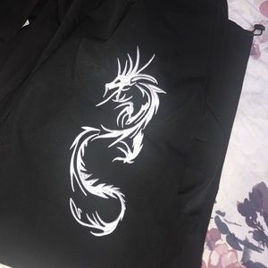 Long Black Dragon Khaki Pants